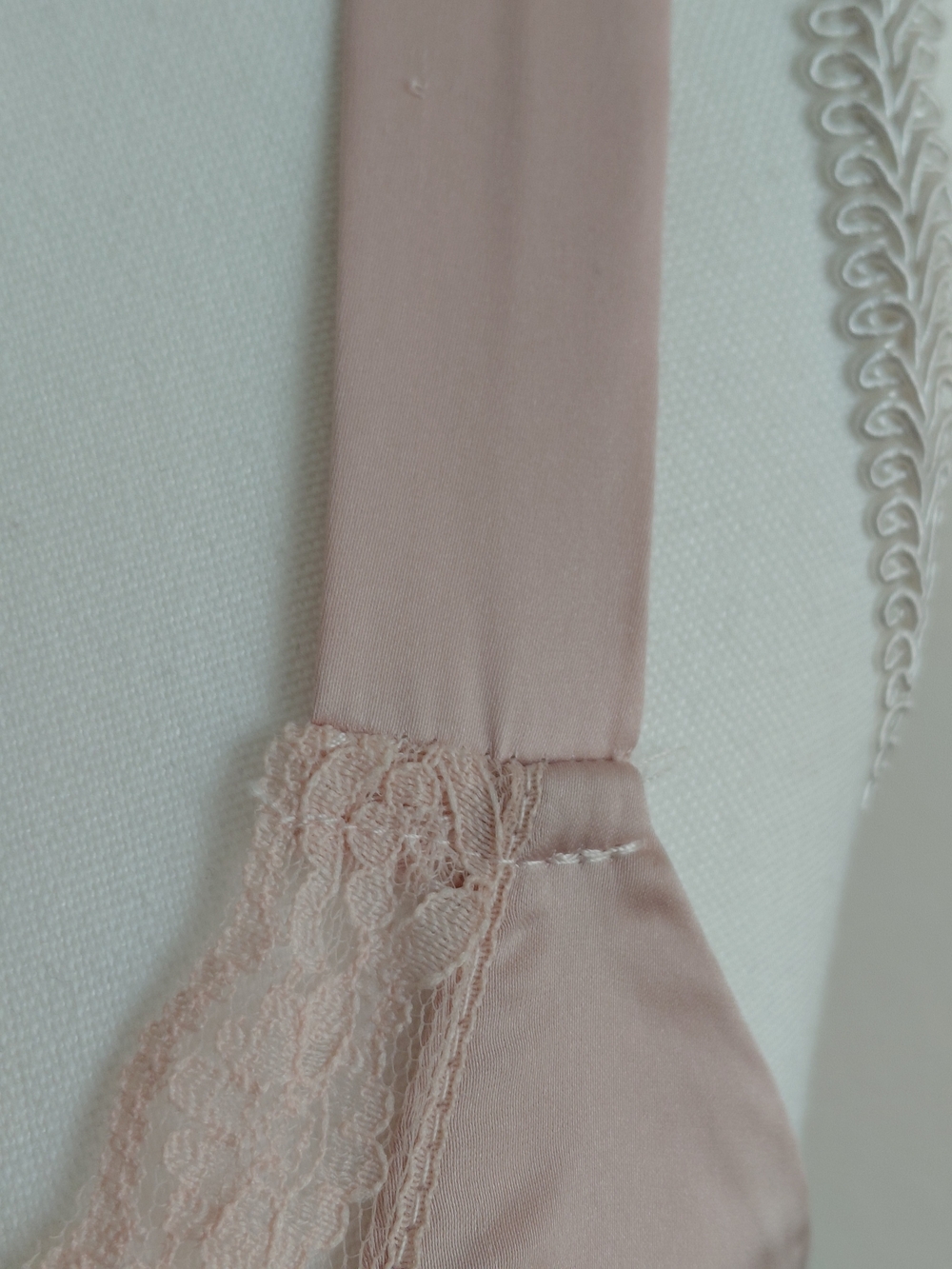 Beverly & Beck Blush Pink Lace Trim Maxi Slip Dress XS Satin Lingerie Gown - Picture 5 of 11